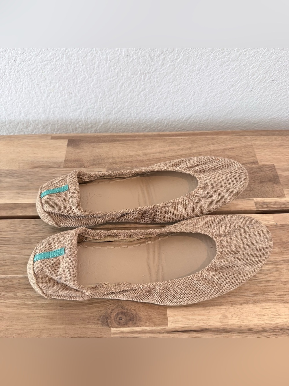 Tieks- Natural Brentwood Flats Size 8